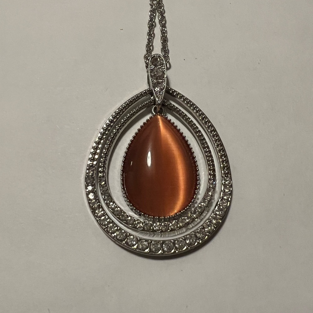 Oval orange cats eye glass set - Picture 4 of 8